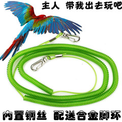 Parrot Flight Rope/Leopard Skin Outdoor Elastic Rope/Daffodil Traction Rope/Training Rope Bird Cage Supplies Parrot Supplies