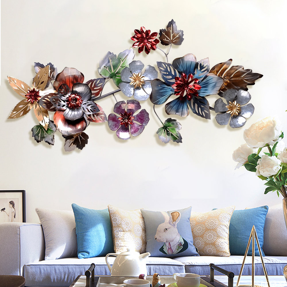 新古典餐厅墙面装饰铁艺壁饰 创意客厅沙发背景墙壁挂饰立体墙饰|ms