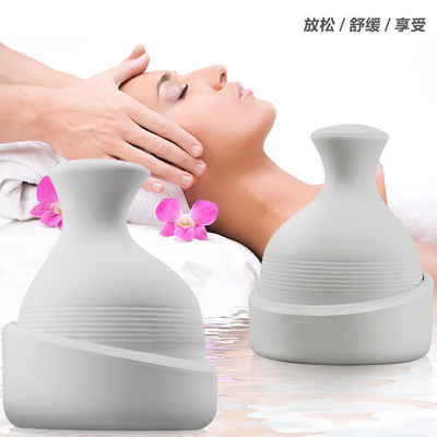 批发头皮按摩器 头部按摩器龙抓手硅胶洗头按摩仪7级防水充电|ms