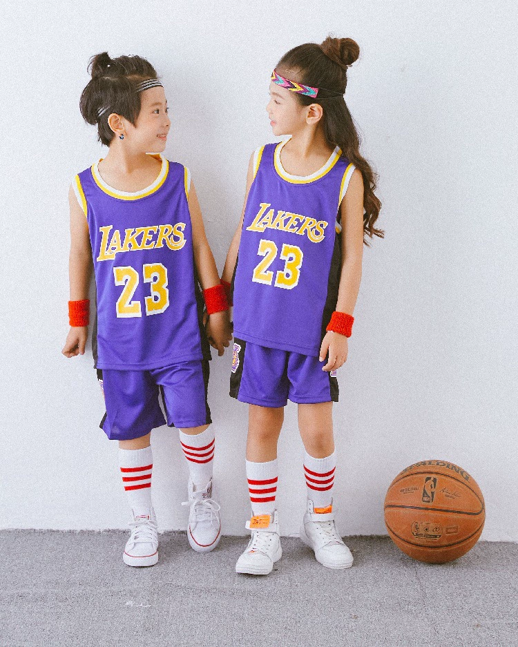 Новая детская версия Lakers города No. 23 одежда для баскетбола детская одежда Jerseys James BB производительность мяча одежда