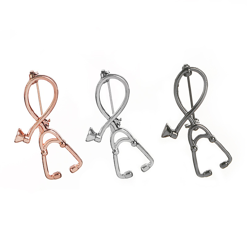 Simple Fashion  Doctor Stethoscope  Brooch  Wholesale Nihaojewelry display picture 14