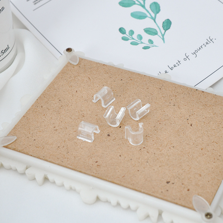 Accesorios de la joyería de bricolaje pasta de hebilla de goma hebilla del anillo del pelo hebilla de plástico C hebilla negro transparente Flor del anillo del pelo