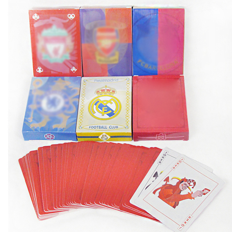 2020欧洲杯球迷用品礼品皇马巴萨阿森纳利物浦切尔西扑克纸牌批发|ms