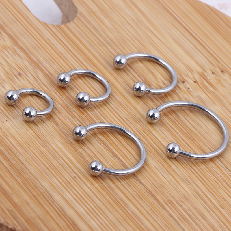 Fashion Geometric Stainless Steel Metal Nose Ring 1 Piece