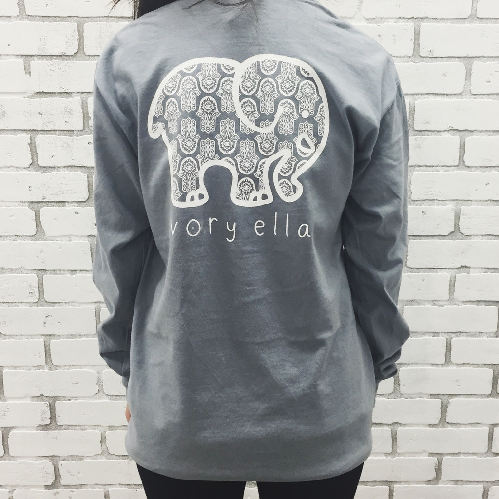 Womens Long Sleeve T Shirt Cute Cartoon Elephant Print Casual Style for Spring and Autumn Wholesale Available