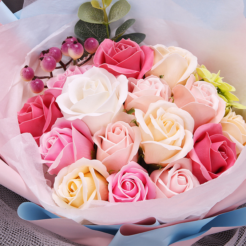 19朵大韩风款手捧花清风粉2