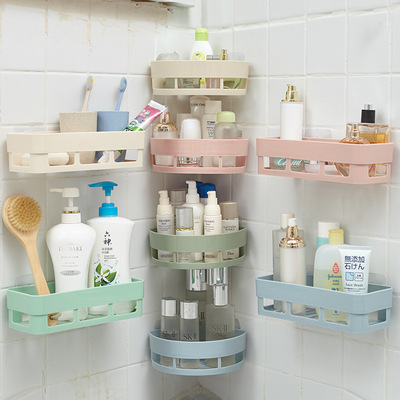 三角吸盘浴室置物架卫生间壁挂浴室角架无痕洗手间厕所置物收纳架|ms