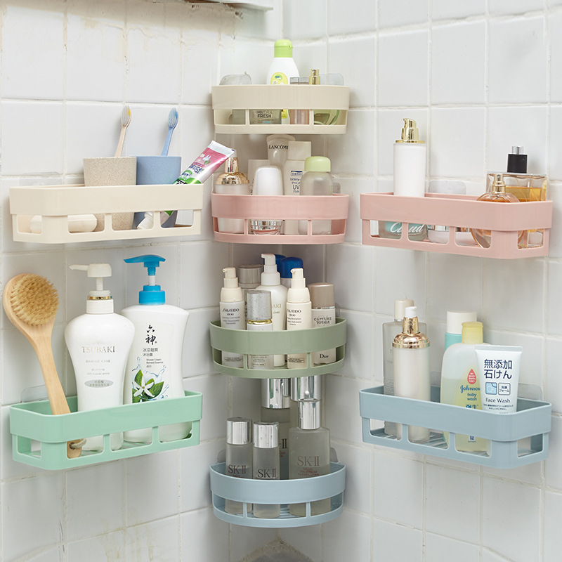 三角吸盘浴室置物架卫生间壁挂浴室角架无痕洗手间厕所置物收纳架|ms