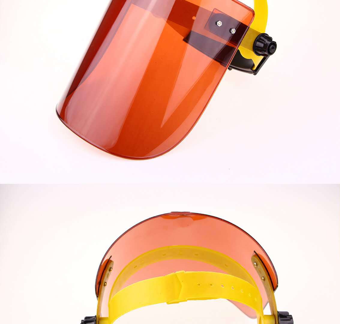 直销厨房炒菜防油溅油烟PC护脸透明面罩头戴式电焊接面罩打磨面屏