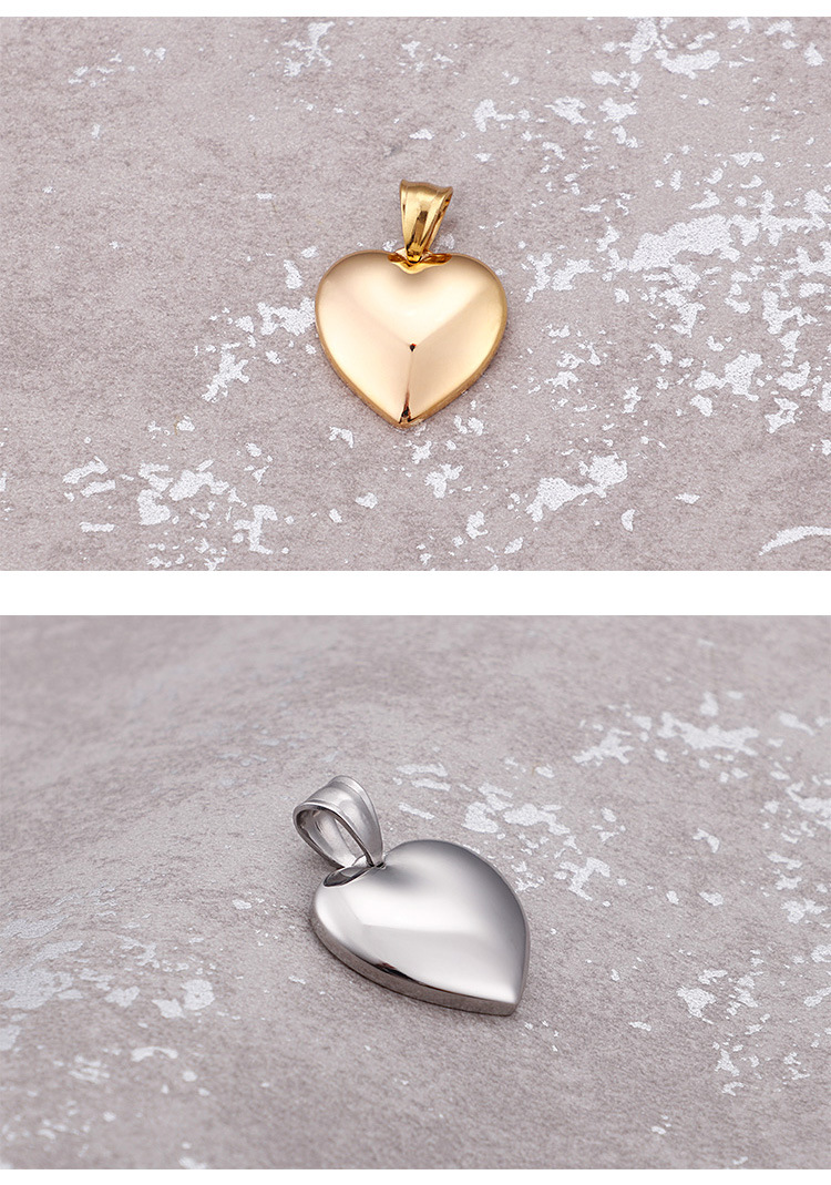 Titanium Steel Material Titanium Steel 18K Gold Plated Heart