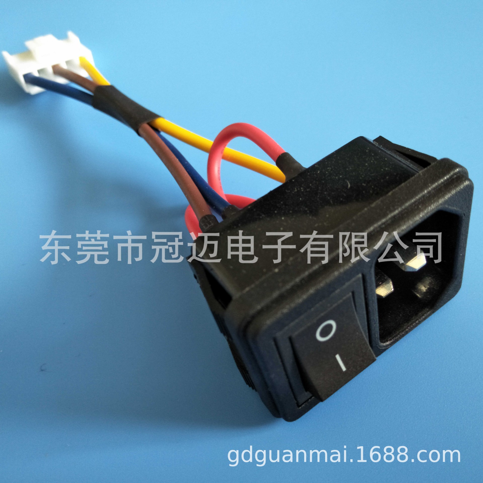 DB-14系列电源插座 二合一插座 品字插座带开关带线 电子线束加工