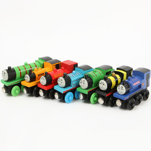 Wooden Magnetic Thomas Little Fire Set Wooden Rail Car Boy Early Education Educational Toy Cake Decoration
