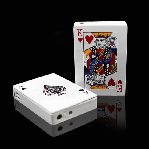 打火机批发 创意新奇特扑克牌充气打火机 个性礼品及烟具批发
