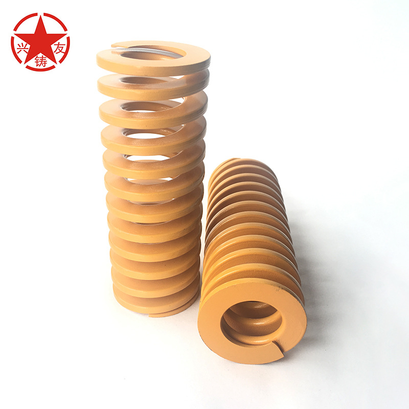 厂家批发冲压注塑黄色矩形扁线模具弹簧注塑矩形模具弹簧加工定制