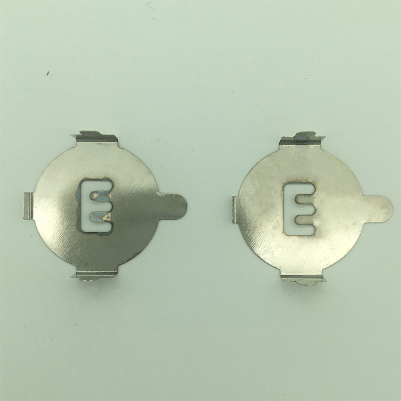 H1077 纽扣电池扣圆形插板插脚镀镍可焊2450电池片