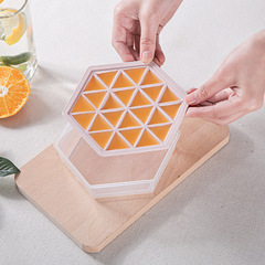 Creative DIY Ice Cube Tray Molds Hexagon Homemade Ice Mold with Tray Ice Blocks Popsicle Ice Box Household Ice Making Tray