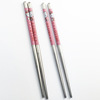 Cartoon non-slip metal round chopsticks stainless steel, wholesale