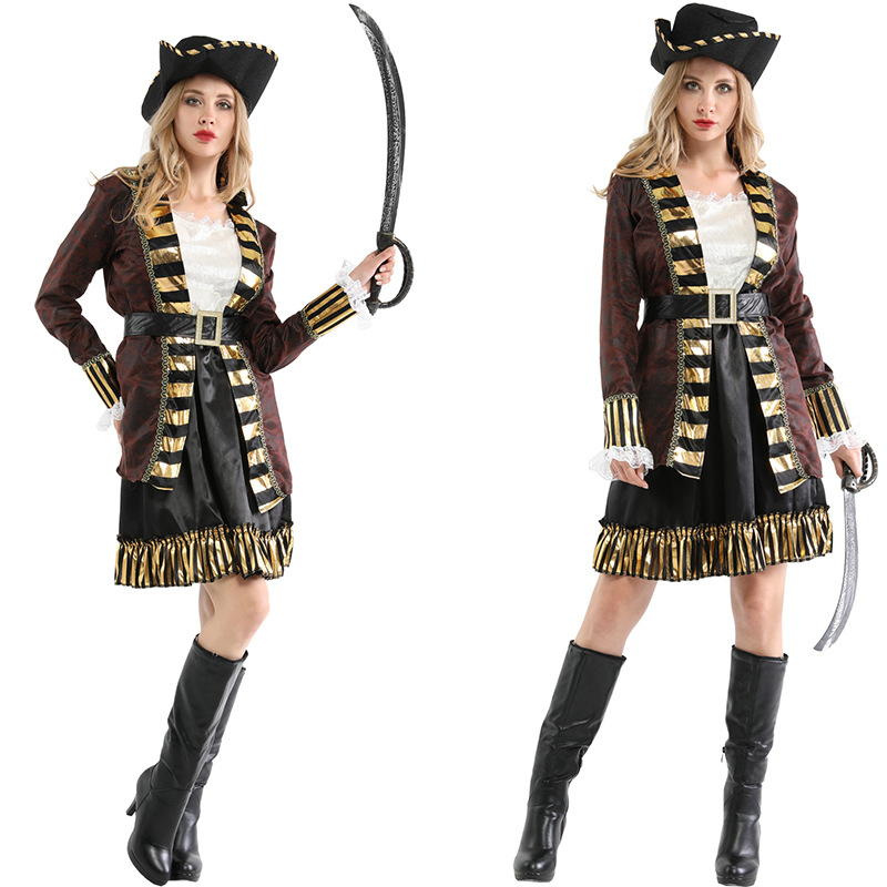 万圣节Cosplay服装成人女款海盗服舞台表演服W-0273海盗公主裙