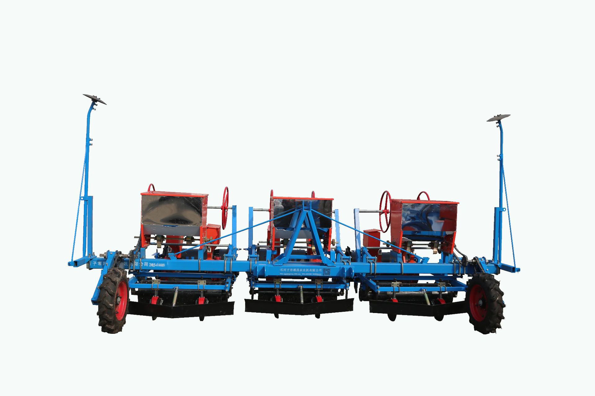 3膜6行机械式番茄、打瓜和玉米精量单粒施肥铺管铺膜播种机