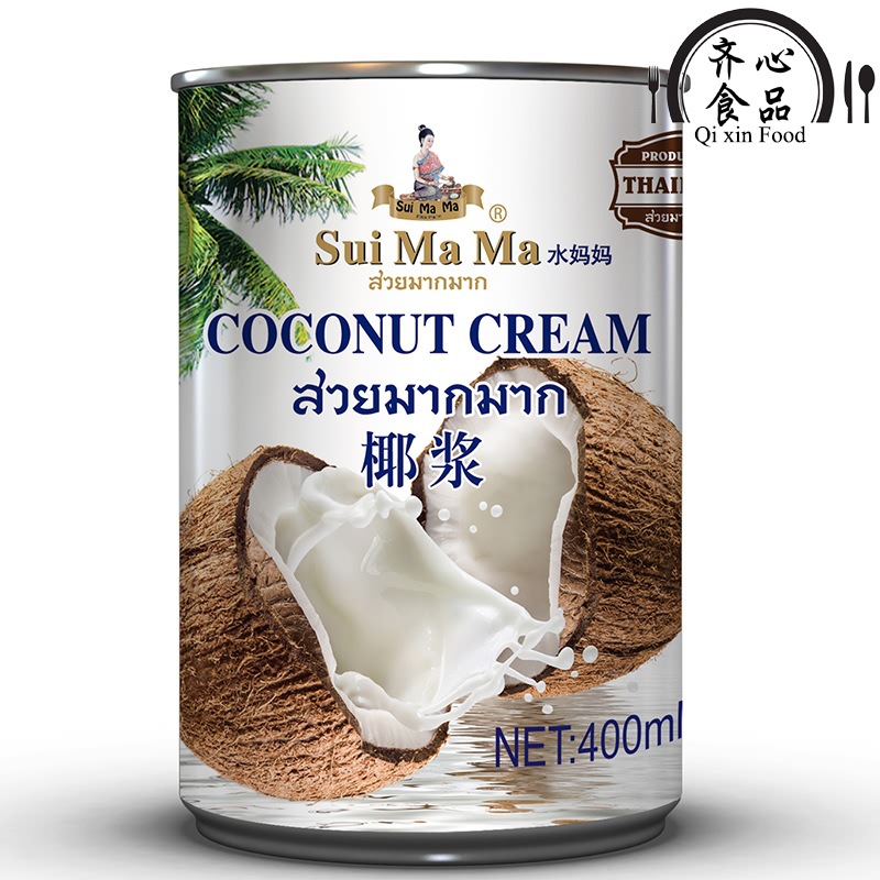 泰国水妈妈椰浆400ml罐特浓椰奶糕点烘焙 奶茶甜品西米露椰浆原料|ms