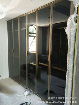 廠家直銷輕奢玻璃衣櫃門20窄邊玻璃門平開玻璃門窄邊極簡玻璃門