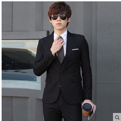 Suit man Three-piece Suite Serge Business Formal Occupation Small suit Self cultivation Groomsman Groom Wedding dress