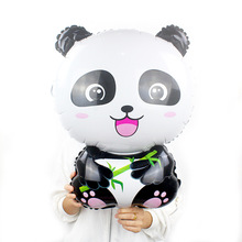 新款造型大号熊猫铝膜气球卡通动物铝箔气球批发生日派对装饰