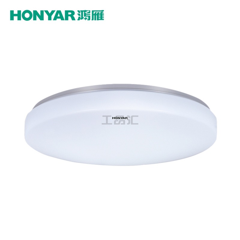 鸿雁 兆亮Ⅱ代高白边系列LED圆形吸顶灯,20W,5700K；93805275