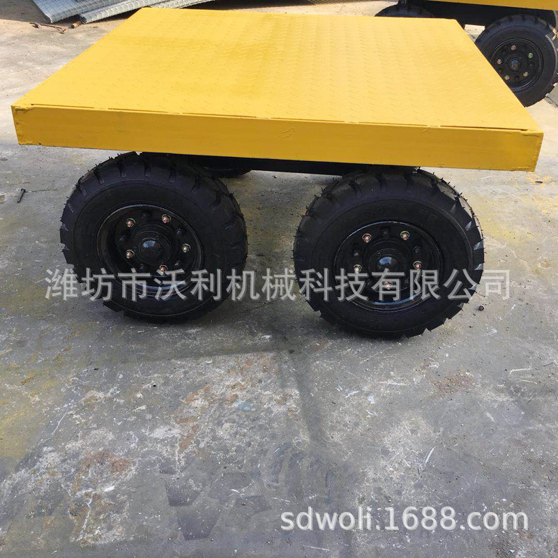厂区内四轮牵引式平板拖车 货物转运托盘运输平板车 叉车周转平台|ms