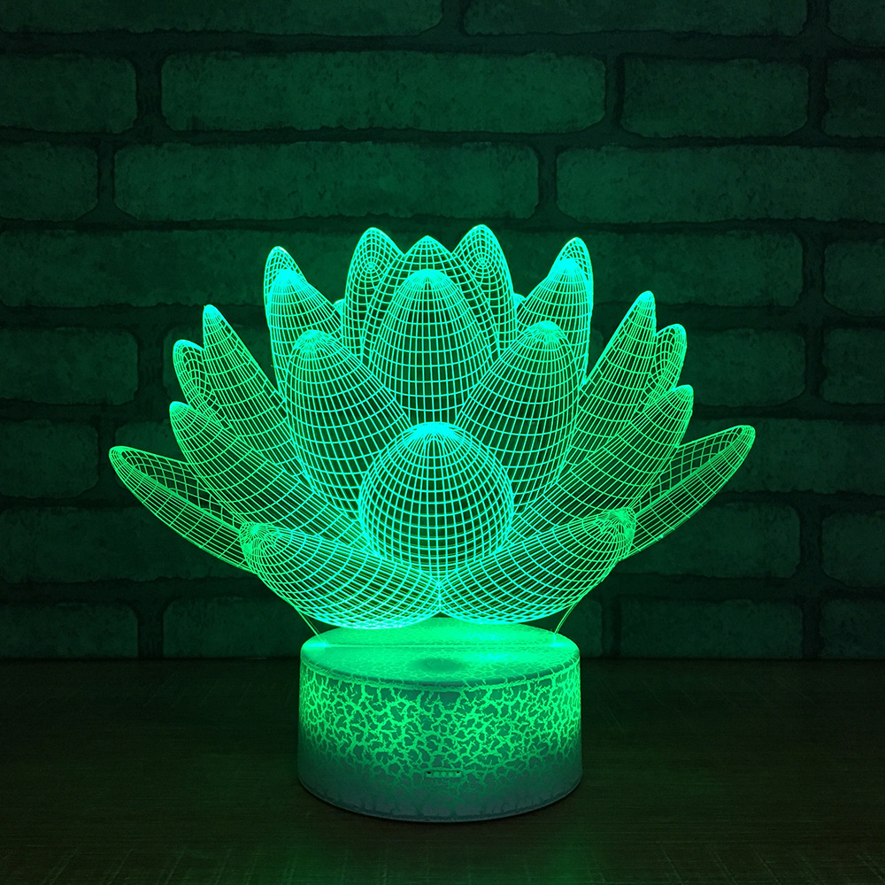 亚马逊爆款 爆裂纹3D灯小夜灯台灯