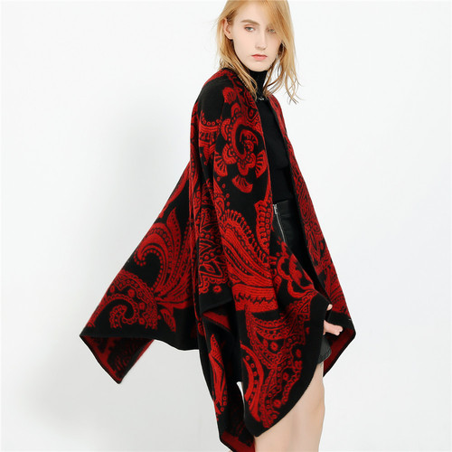 2020 autumn and winter hot sale new European and American fashion solid color flower 3D relief imitation cashmere large shawl scarf