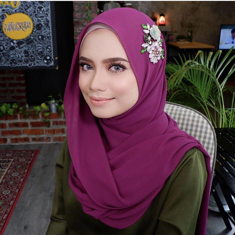 T003 Cross border Specifically for Chiffon Rhinestone Scarf Malay Muslim Scarf goods in stock On behalf of