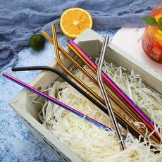 304不锈钢吸管    咖啡热饮吸管套装    彩色食品级吸管批发