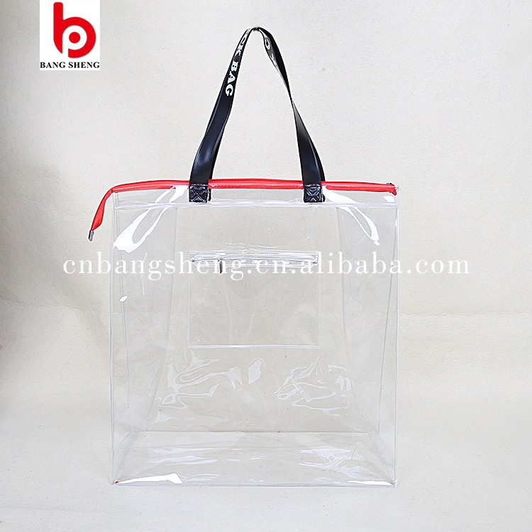 按需制造PVC透明果冻袋  透明单肩沙滩包  大容量手提购物袋
