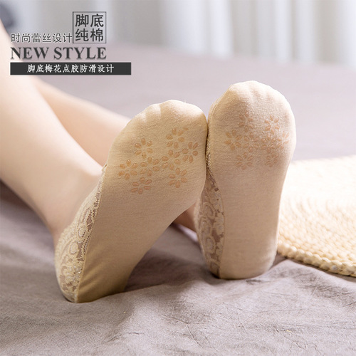 New spring and summer lace boat socks, women's socks, invisible socks, lace women's socks, factory direct sales, street stalls, independent packaging