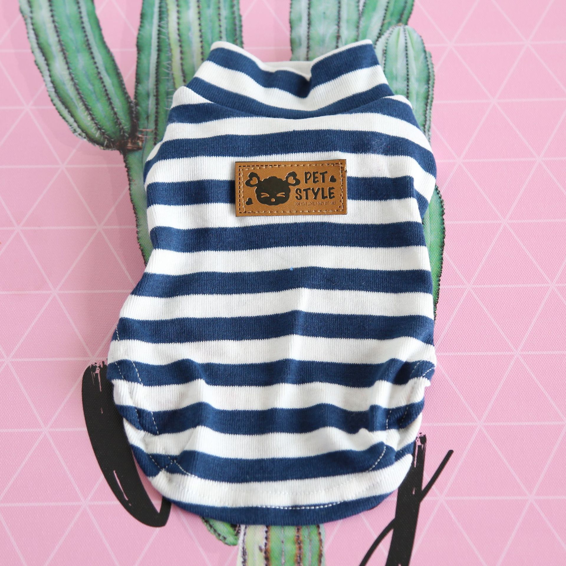 七色宽条纹打底衫