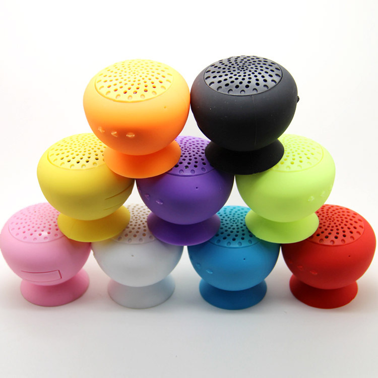 silica gel Bluetooth Speaker Level 4 waterproof Shower Room Bluetooth Speaker Mushroom head Little Sucker vehicle sucker Bluetooth Speaker