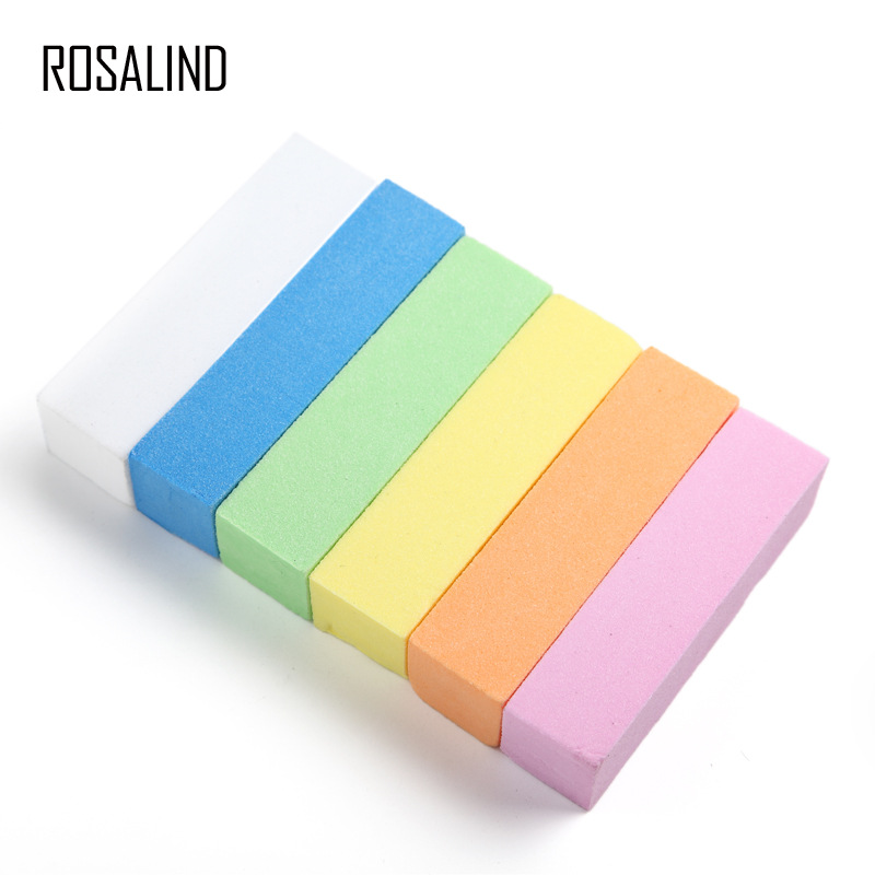 美甲打磨工具 指甲彩色四面海绵修甲指甲锉海绵锉 高弹豆腐块砂条