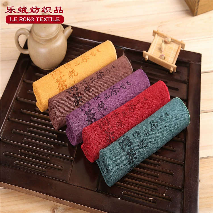 Чайное полотенце Оптом Квадратное 420 грамм чая кунг-фу утолщенное 30*40 Впитывающее чайное полотенце чайные аксессуары