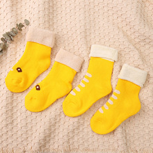 2019加厚新款儿童袜子宝宝翻口袜 可爱创意棉质保暖毛圈袜批发