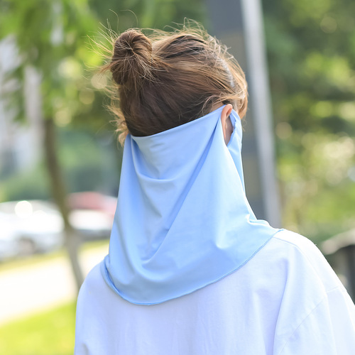 Summer sun protection women's thin breathable outdoor cycling cold mask with enlarged neck guard shawl veil direct sale