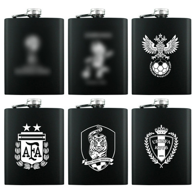 世界杯周邊球迷用品國家隊隊徽LOGOWish亞馬遜不鏽鋼8oz盎司酒壺