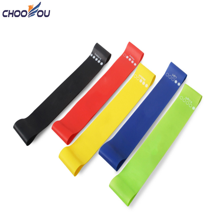 5件套乳胶拉力圈阻力带塑腿虐臀圈运动瑜伽健身训练带可定制logo|ms