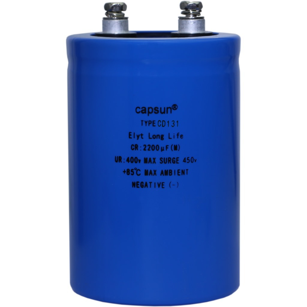 厂家供应CD131电容器 2200uf400v 专业电容螺钉铝电解电容器蓝色