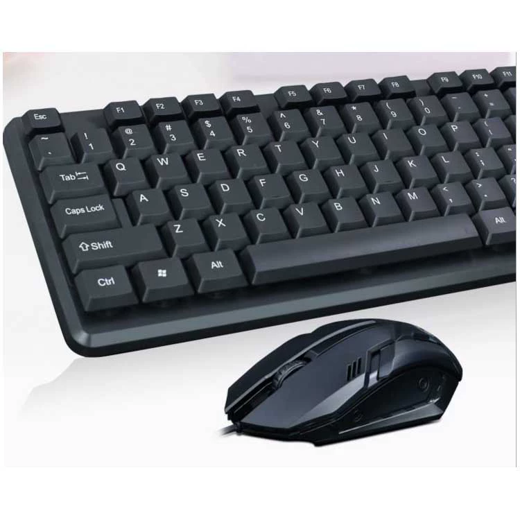 Classic comfortable durable keyboard for office, mouse, set, laptop, business version