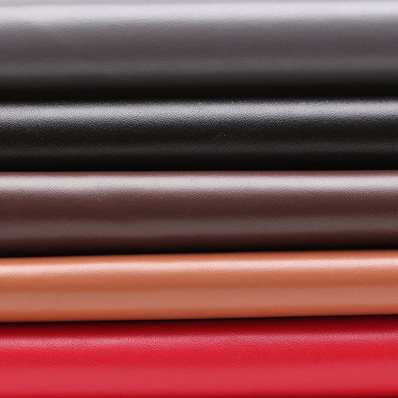 现货供应欧标环保纳帕纹 0.8厚仿棉绒底PU皮革 箱包手袋皮具面料