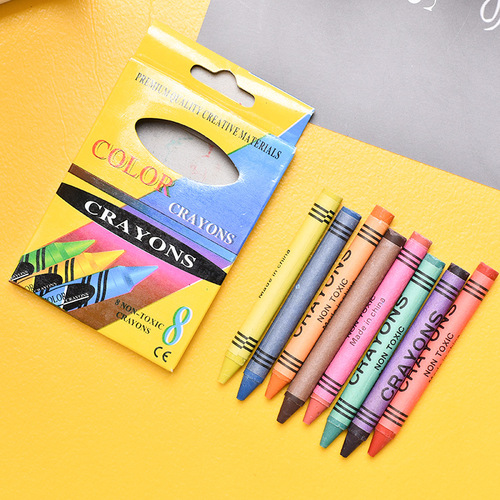 Manufacturer wholesale 8-color crayon color box bulk crayon 12-color children's painting graffiti coloring oil pastel crayon