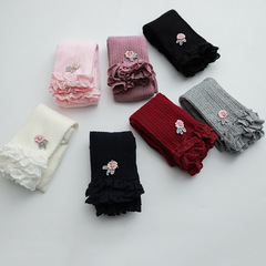 Korean style new spring and autumn baby leggings cotton baby openable pants infants and young children open crotch nine-point leggings