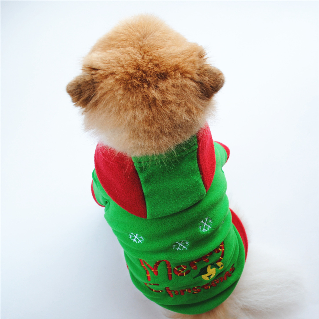 Letter Pattern Autumn&Winter Season Fashion Polar Fleece Christmas Letter Patchwork Pet Clothing 1 Piece