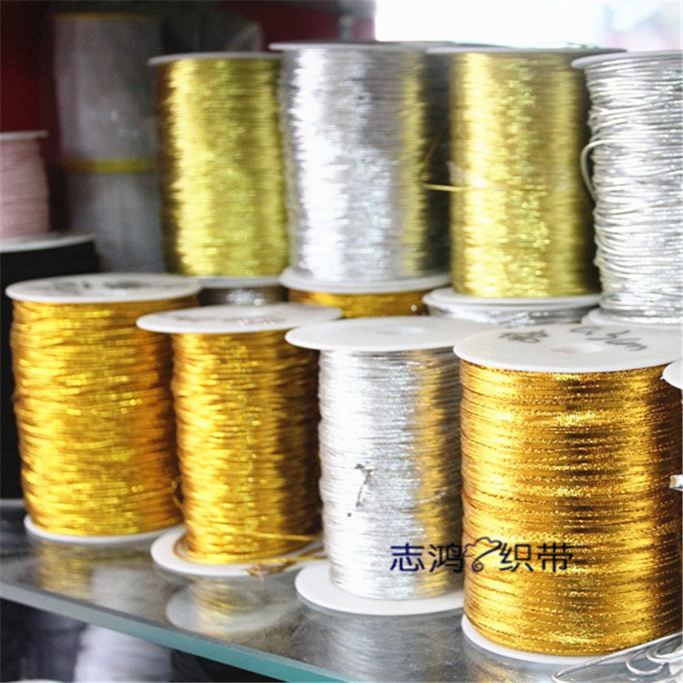 1.0MM金丝弹力线小卷金丝线圣诞工艺品线DIY金线厂家供应现货销售
